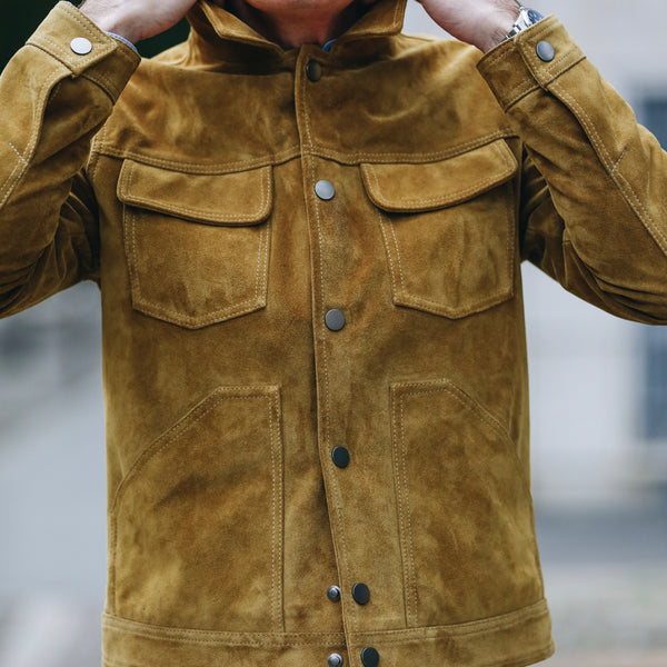 Trucker Calfskin Suede Jacket