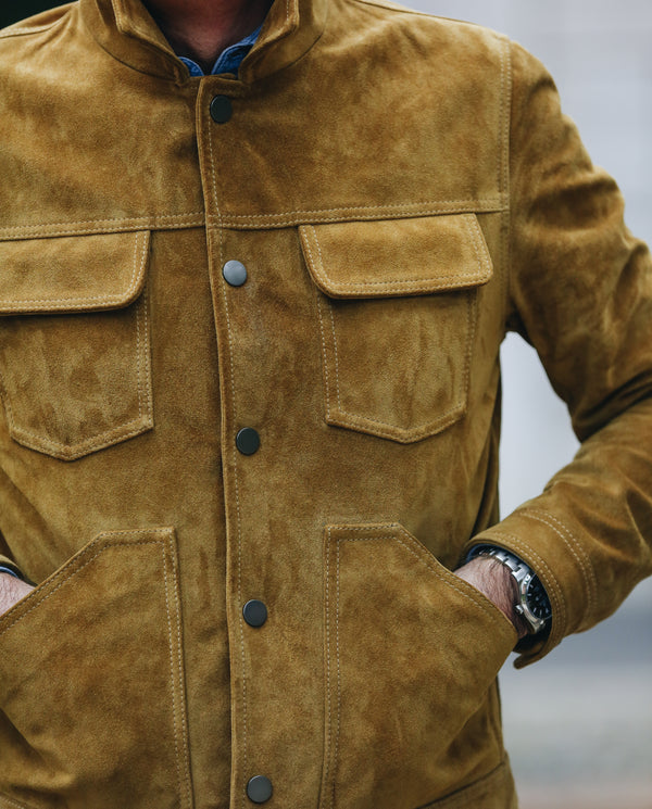 Trucker Calfskin Suede Jacket